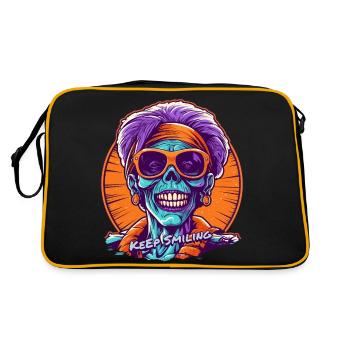Keep Smiling - the Mummy - Retro Bag - black/gold - Back