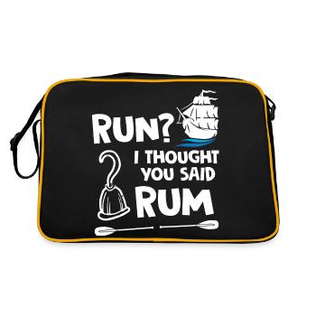 Drôle de pirate je tought tu as dit rhum - Sac Retro - noir/or - Dos