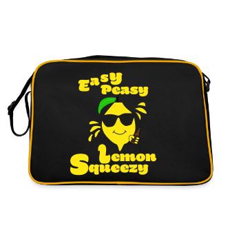 Easy Peasy Lemon Squeezy - Retro Tasche - Schwarz/Gold - Hinten