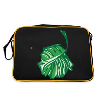 Nature - Feuille verte - Sac Retro - noir/or - Dos