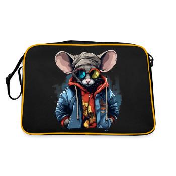 Urban Rodent: Streetwise Mouse Vibes - Retro Bag - black/gold - Back
