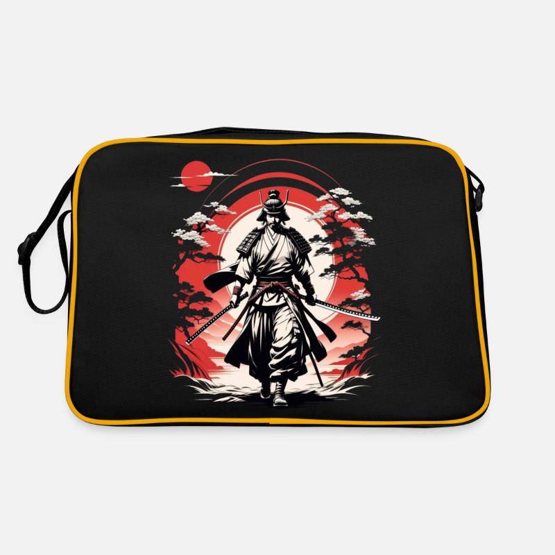 Samurai-Krieger - Japan - Dämon Retro Tasche