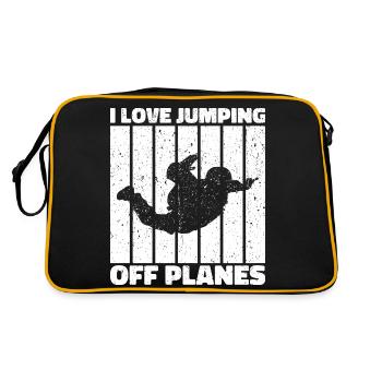 Parachutisme Passion Design. Cadeau d’adrénaline parfait - Sac Retro - noir/or - Dos