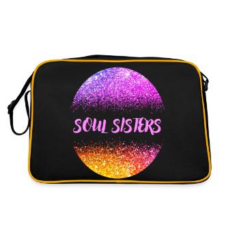 Soul Sisters - Retro Tasche - Schwarz/Gold - Hinten