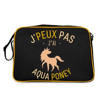 J peux pas j ai aqua poney - Sac Retro - noir/or - Dos