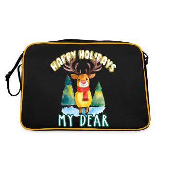 Happy Holidays my Dear - Retro Bag - black/gold - Back