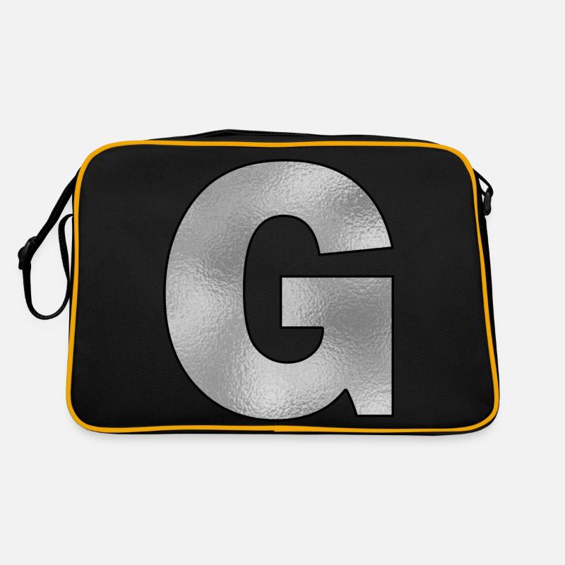 Buchstabe G Silber Retro Tasche