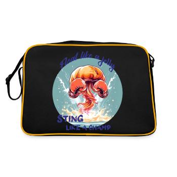 Float like a jelly, sting like a champ - Retro Bag - black/gold - Back