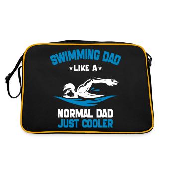 Swimming Dad Like A Normal Dad Just Cooler - Sac Retro - noir/or - Dos