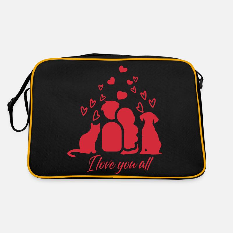 I love you all Tshirt, Kleidung Mode, Valentinstag Retro Tasche