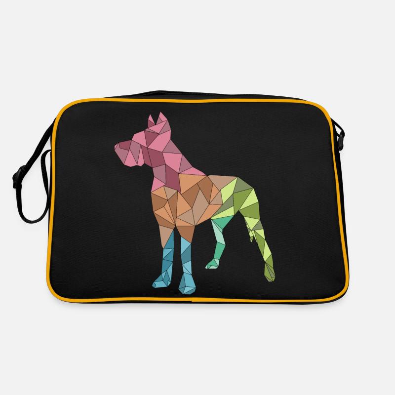 GROSSER DANE, geometrisch, bunt Retro Tasche