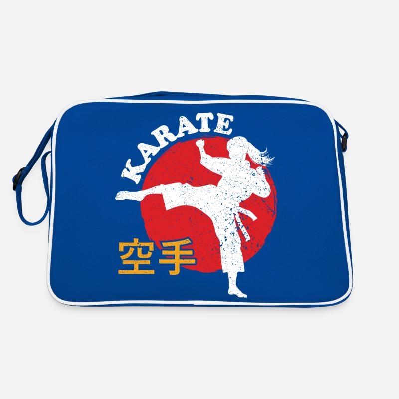 Karate-Mädchen Retro Tasche