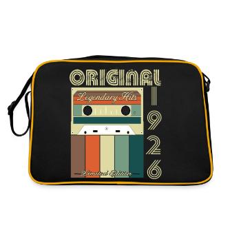 Legendäres Jubiläum 1926 - Retro Tasche - Schwarz/Gold - Hinten