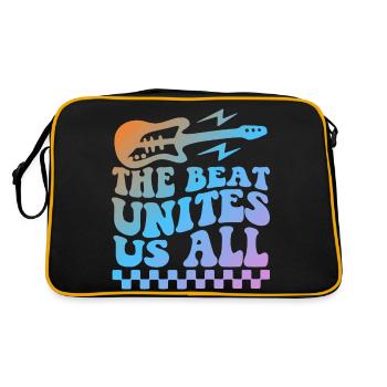 The Beat United Us All Music - Retro Tasche - Schwarz/Gold - Hinten