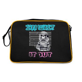I'll wait it out - Retro Bag - black/gold - Back