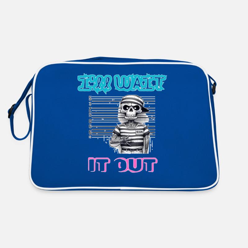 Ich warte es ab Retro Tasche