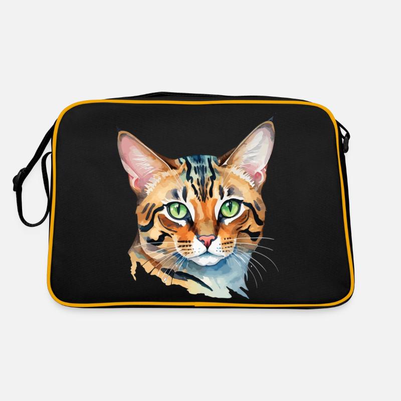 Chat du Bengale Aquarelles Sac Retro