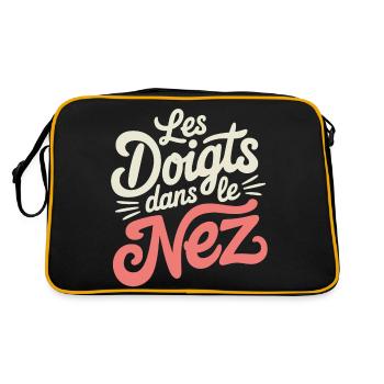 Les doigts dans le nez - Sac Retro - noir/or - Dos