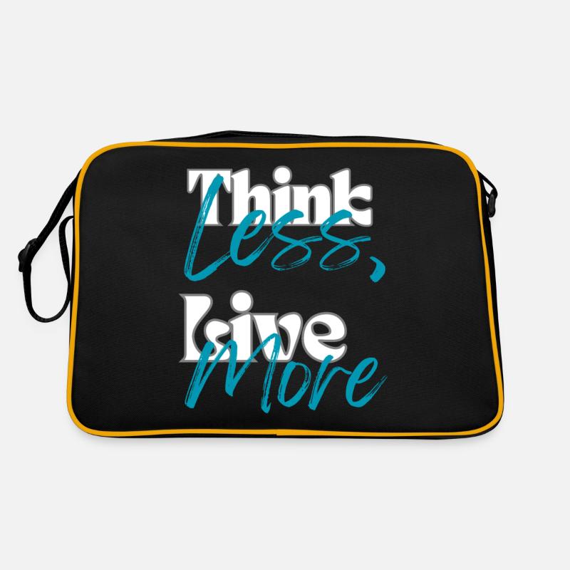 "Think Less, Live More" Retro Tasche