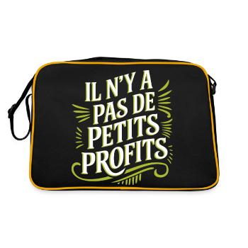 Il n’y a pas de petits profits - Sac Retro - noir/or - Dos