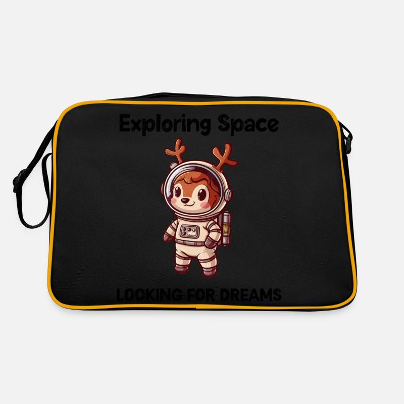 Deer Looking For Dreams Outer Space Retro Bag