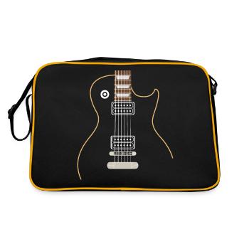 Electric Guitar | Les Paul, Band, Concert - Retro Bag - black/gold - Back