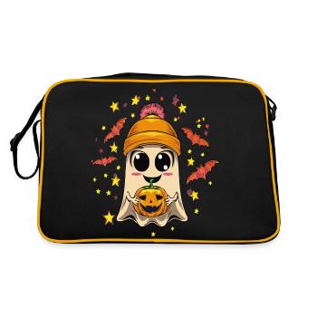 Fantôme joyeux avec une touche d’Halloween - Sac Retro - noir/or - Dos