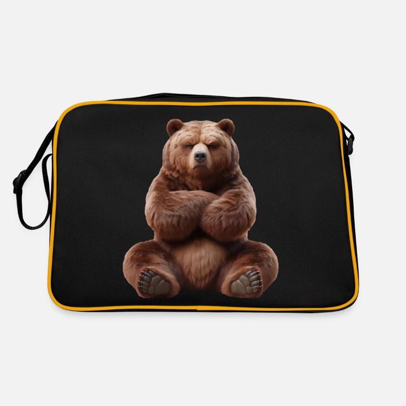Bär grimmig 3 Retro Tasche