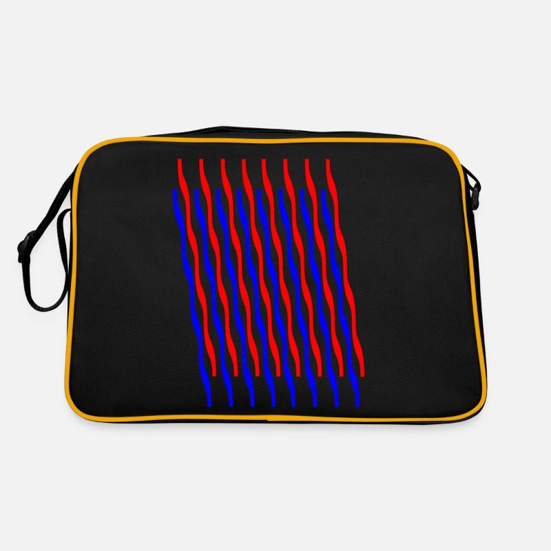 Zickzack 2 - Retro Tasche - Schwarz/Gold