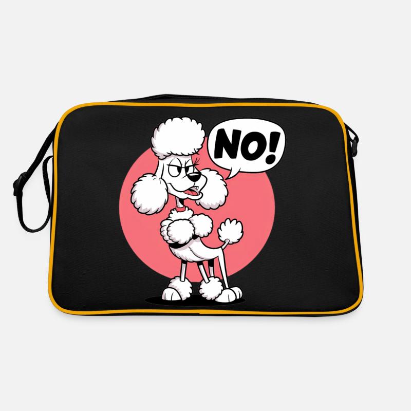 Caniche disant "Non ! Sac Retro