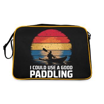 Kayak humor for adventurers - Retro Bag - black/gold - Back