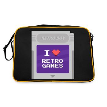 Retro Boy - I love retrogames - Sac Retro - noir/or - Dos