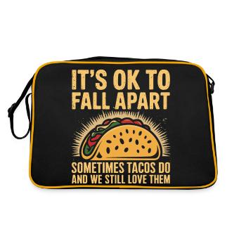Loving message with taco humor - Retro Bag - black/gold - Back