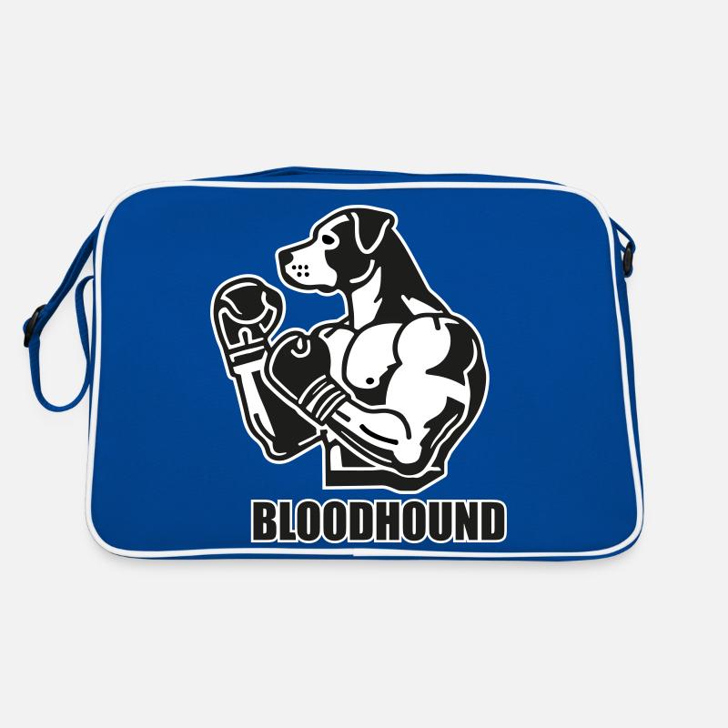 Chien de combat avec des gants de boxe - Conception Bloodhound Sac Retro