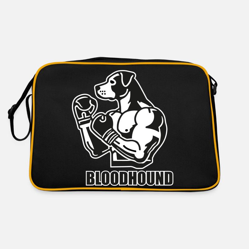 Fighter Dog mit Boxhandschuhen - Bloodhound Design Retro Tasche