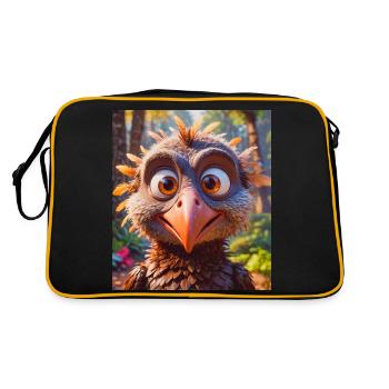 animaux africains super mignons – Vautour - Sac Retro - noir/or - Dos
