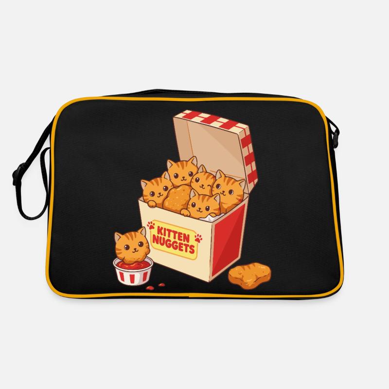 Pépites de chaton Restauration rapide Chat Sac Retro