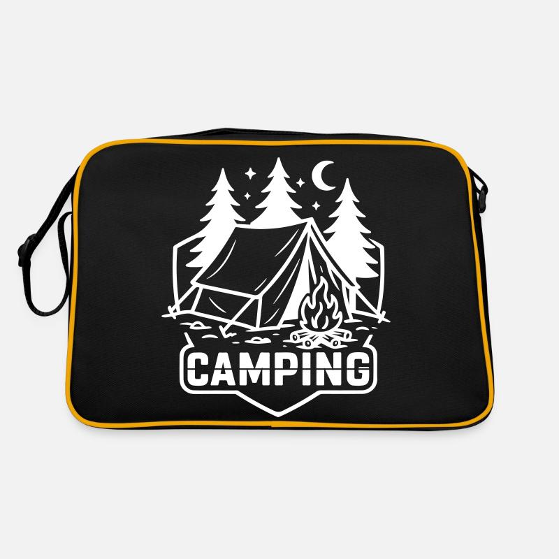 Camping Tent Nature Retro Bag