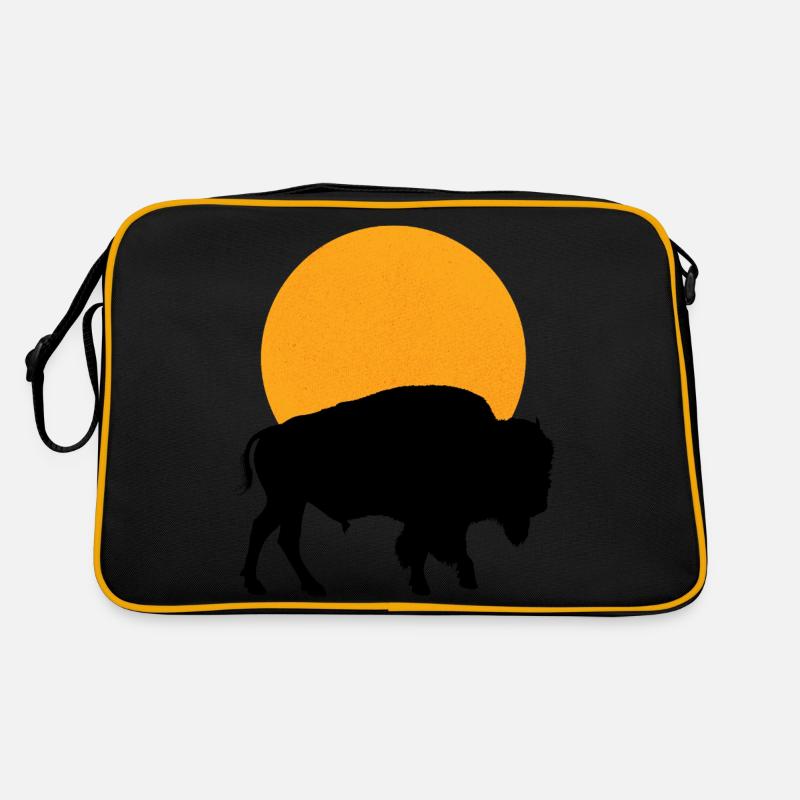Bison silhouette Retro Bag