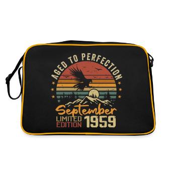 September 1959 Anniversaire Nées en Septembre 1959 - Sac Retro - noir/or - Dos