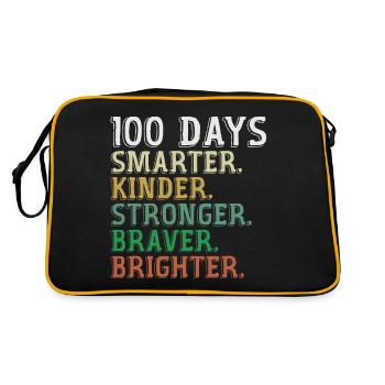 100 Days of School Smarter - 100th Days Of School - Retro Bag - black/gold - Back