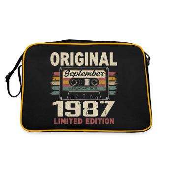 Septembre 1987 Anniversaire, Né en Septembre 1987 - Sac Retro - noir/or - Dos