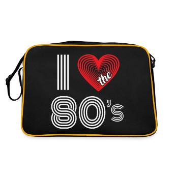 J’aime le carnaval rétro des années 80 Fête à thème des années 80 - Sac Retro - noir/or - Dos