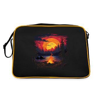 Campfire - Retro Bag - black/gold - Back