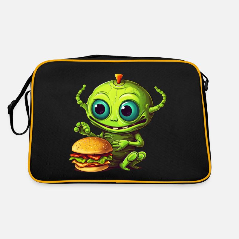 Four-legged alien: fast food lover Retro Bag