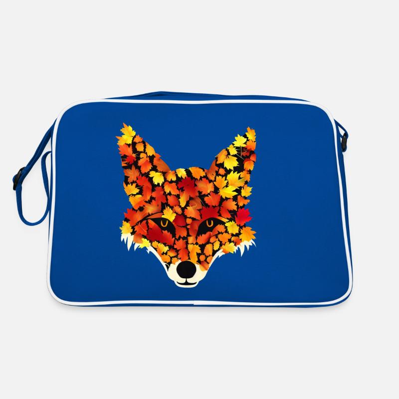 Fuchs aus Herbstblättern Retro Tasche