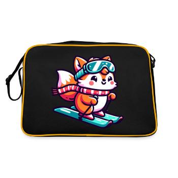 Rotfuchs Ice Hockey - Nimble player on the ice - Retro Bag - black/gold - Back