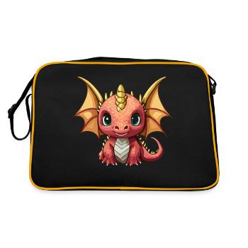 Dragon Orange - Retro Bag - black/gold - Back