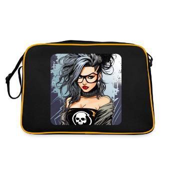 Cool Punk Gothique Fille - Sac Retro - noir/or - Dos
