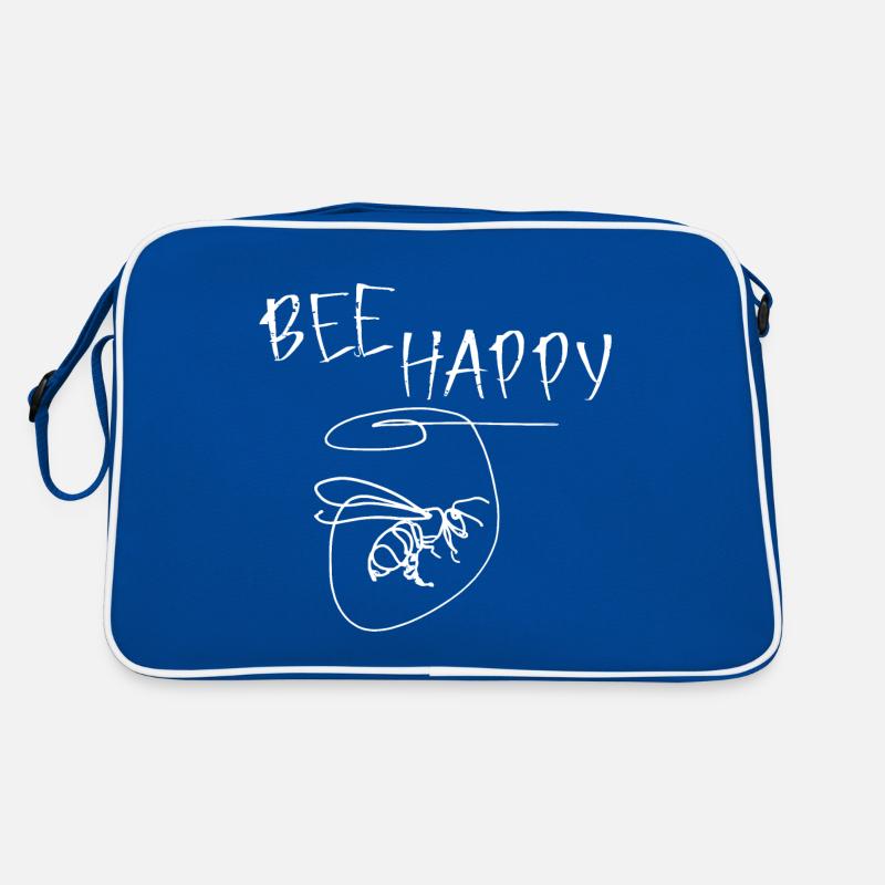 Abstract Bee Happy Retro Bag
